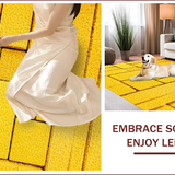 Ultra Soft Area Rug, Non Slip, Stain Resistant, Washable Area Rugs for Living Room, Bedroom, Modern Abstract Yellow Living Room Non-Shedding Rug(Yellow)