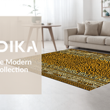 Ultra Soft Area Rug, Non Slip, Stain Resistant, Washable Area Rugs for Living Room, Bedroom, Cute Cartoon Animal Aesthetic(Gold)
