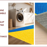 Ultra Soft Area Rug, Non Slip, Stain Resistant, Washable Area Rugs for Living Room, Bedroom, Abstract Modern Washable Foldable(Blue)