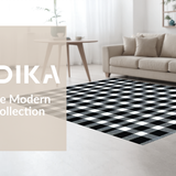 Sophisticated Black and White Tiled Look(Black)