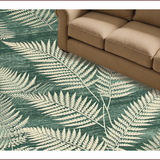 Ultra Soft Area Rug, Non Slip, Stain Resistant, Washable Area Rugs for Living Room, Bedroom, Elegant Vintage Floral Print Aesthetic(Green)