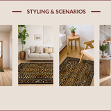 Ultra Soft Area Rug, Non Slip, Stain Resistant, Washable Area Rugs for Living Room, Bedroom, Chic Contemporary Cheetah Style(Brown)