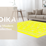 Ultra Soft Area Rug, Non Slip, Stain Resistant, Washable Area Rugs for Living Room, Bedroom, Cute Ethereal Flutter Pattern(Yellow)