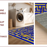 Ultra Soft Area Rug, Non Slip, Stain Resistant, Washable Area Rugs for Living Room, Bedroom, Classic Pattern Office Study Area Rug 5x7ft(Gold)