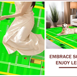 Ultra Soft Area Rug, Non Slip, Stain Resistant, Washable Area Rugs for Living Room, Bedroom, Interactive Cityscape Adventure Design(Green)