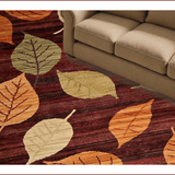 Ultra Soft Area Rug, Non Slip, Stain Resistant, Washable Area Rugs for Living Room, Bedroom, Rustic Autumn Inspired Striped Design(Brown)