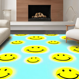 Ultra Soft Area Rug, Non Slip, Stain Resistant, Washable Area Rugs for Living Room, Bedroom, Dynamic Youthful Joyful Aesthetic(Blue)