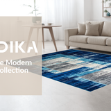 Ultra Soft Area Rug, Non Slip, Stain Resistant, Washable Area Rugs for Living Room, Bedroom, Refined Abstract Oceanic Influence(Blue)