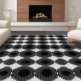 Bold Striped Geometric Statement(Black)