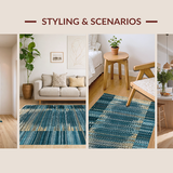 Ultra Soft Area Rug, Non Slip, Stain Resistant, Washable Area Rugs for Living Room, Bedroom, Ombre Spectrum Area Rug(Blue)