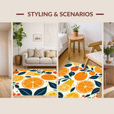 Ultra Soft Area Rug, Non Slip, Stain Resistant, Washable Area Rugs for Living Room, Bedroom, Fun Juicy Patterned Surface(Orange)