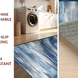 Ultra Soft Area Rug, Non Slip, Stain Resistant, Washable Area Rugs for Living Room, Bedroom, Lively Watercolor Splash Pattern(Blue)