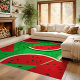 ODIKA Watermelon Pattern Washable Rug - Low Pile, Non-Slip & Kid Friendly