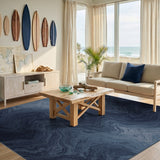 Blue Marble Swirl Area Rug