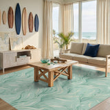 Teal Sea Grass Coastal Area Rug