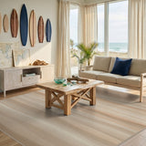 Beige Wavy Abstract No. 6 Area Rug