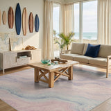 Multi-color and Patterns Pastel Marble Swirl Area Rug