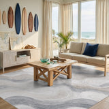 Abstract Area Grey Abstract Swirl Area Rug