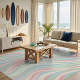 Pastel Wave Abstract Area Rug