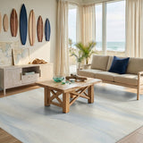 Flowing Wave Beige Abstract Area Rug
