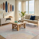 Pastel Pink Marble Swirl Area Rug