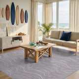 Purple Wavy Abstract No. 2 Area Rug