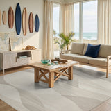 Abstract Wavy Dune Neutral Area Rug