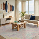 Pastel Marble Swirl Washable Area Rug