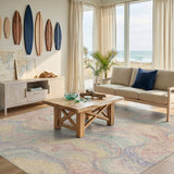 Pastel Marble Swirl Abstract Area Rug