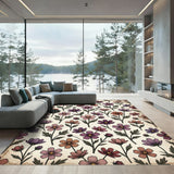 Vintage Floral Garden Bloom Arrangement Rug