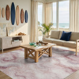 Pink Abstract Area Blush Pink Swirl Abstract Area Rug