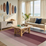 ODIKA Muted Pink Striped Area Rug