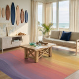Abstract Wave Gradient Area Rug