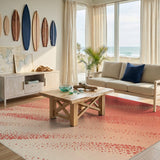 Red Diagonal Dot Area Rug