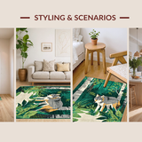 Bold Graphic Wolf Imagery(Green)