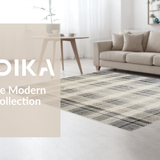 Ultra Soft Area Rug, Non Slip, Stain Resistant, Washable Area Rugs for Living Room, Bedroom, Contemporary Soft Lattice Design(Beige)
