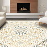 Contemporary Vibrant Diamond Shapes(Beige)