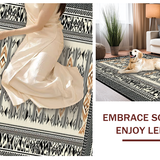 Ultra Soft Area Rug, Non Slip, Stain Resistant, Washable Area Rugs for Living Room, Bedroom, Cozy Ethnic Inspired Floor Decor(Brown)