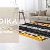 Ultra Soft Area Rug, Non Slip, Stain Resistant, Washable Area Rugs for Living Room, Bedroom, Contemporary Wild Animal Pattern(Black)