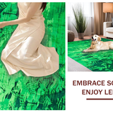 Ultra Soft Area Rug, Non Slip, Stain Resistant, Washable Area Rugs for Living Room, Bedroom, Lush Indoor Tie-Dye Appeal(Green)