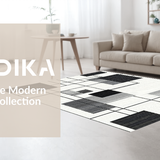 Ultra Soft Area Rug, Non Slip, Stain Resistant, Washable Area Rugs for Living Room, Bedroom, Artistic Silver and Black Fusion(Black)