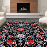 Chic Black Vintage Blossom Design(Black)