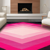 Ultra Soft Area Rug, Non Slip, Stain Resistant, Washable Area Rugs for Living Room, Bedroom, Stylish Colorful Abstract Artistic Piece(Pink)