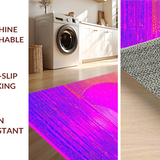 Ultra Soft Area Rug, Non Slip, Stain Resistant, Washable Area Rugs for Living Room, Bedroom, Dynamic Holographic Space Composition(Pink)
