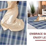 Rustic Dusk Blue Checkered Elegance(Blue)
