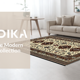 Ultra Soft Area Rug, Non Slip, Stain Resistant, Washable Area Rugs for Living Room, Bedroom, Luxurious Distressed Geometric Print(Beige)