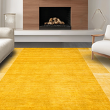 Ultra Soft Area Rug, Non Slip, Stain Resistant, Washable Area Rugs for Living Room, Bedroom, Sleek Contemporary Warm Palette(Gold)