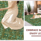 Ultra Soft Area Rug, Non Slip, Stain Resistant, Washable Area Rugs for Living Room, Bedroom, Elegant Medusa Gold Motif(Gold)
