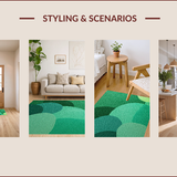 Ultra Soft Area Rug, Non Slip, Stain Resistant, Washable Area Rugs for Living Room, Bedroom, Modern Green Abstract Living Room Washable Rug(Green)