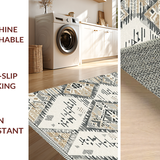 Ultra Soft Area Rug, Non Slip, Stain Resistant, Washable Area Rugs for Living Room, Bedroom, Elegant Earthy Tone Texture(Beige)